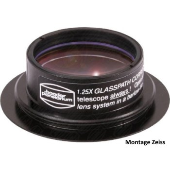 Correcteur de tirage optique Glasspath 1,25x pour tête binoculaires Mark V ou Maxbright II (Zeiss S42) - Baader