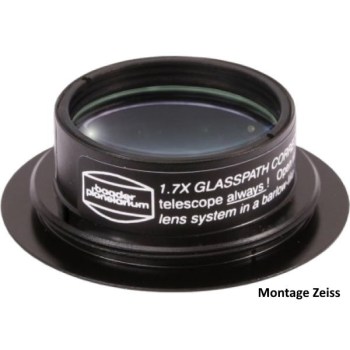 Correcteur de tirage optique Glasspath 1,7x pour tête binoculaires Mark V ou Maxbright II (Zeiss S42) - Baader